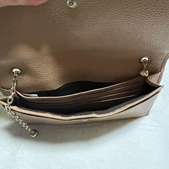 K. C. Jagger Crossbody Chain Wristlet Clutch Wallet Tan - Picture 9 of 11